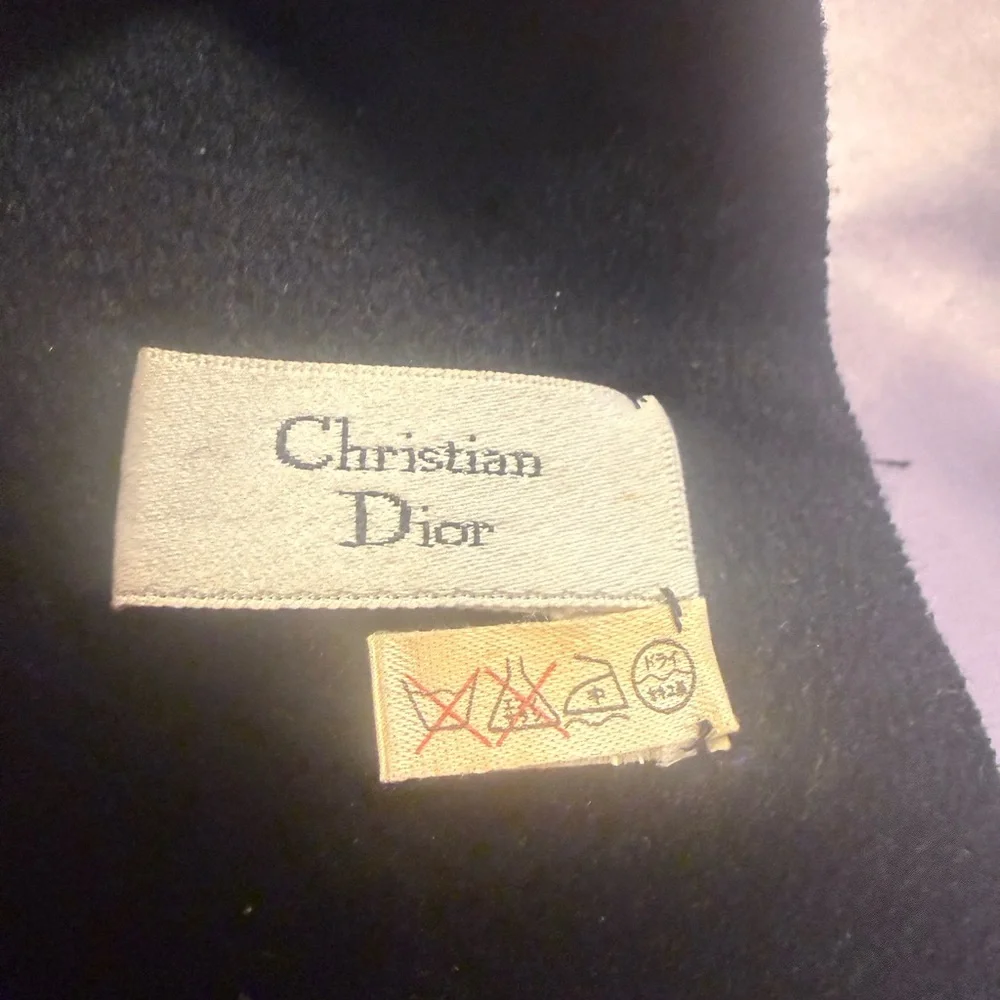 Christian Dior Black Silk Scarf/Wrap